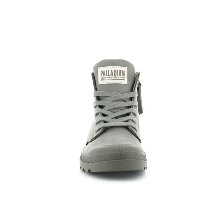 Bottes Palladium Pampa Hi Zip Nubuck Femme Grise | FR EST428N